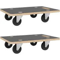 vidaXL Roulettes de transport 2 pcs. Rectangulaire 60x40x11,5 cm 250 kg
