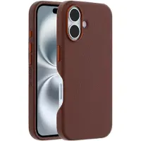Otterbox Symmetry Apple iPhone 16 Back Cover avec Aimant MagSafe Cuir Brun