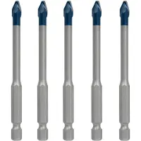 Bosch Expert Hex-9 Hard Ceramic 6 X 90 Mm Drill Set 5 Units Argenté