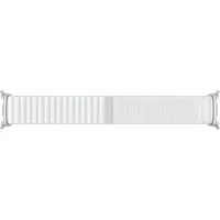 Samsung Bracelet en tissu original pour Galaxy Watch 9 (40/44mm) / Watch 8 (40/44mm) / Classic (46mm) - Taille M/L - Blanc
