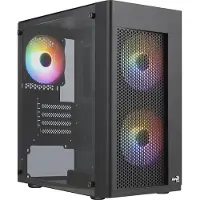 Aerocool HEXFORMBKV2 Boitier PC Micro ATX 3 Ventilateurs FRGB Noir