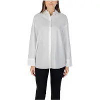 Armani Exchange pour femme. XW001424AF16631U0002 Chemise à coupe décontractée blanche (S), Casuel, Coton, Classique, Manche longue