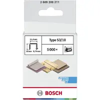 Bosch Agrafes à fil fin type 53, 11,4 x 0,74 x 10 mm, pack de 5000