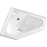 Sapho Lavabo d'angle en céramique, 41x41 cm, pour meuble