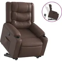 vidaXL Fauteuil relax avec releveur Marron Similicuir