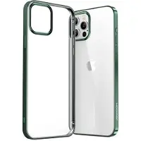JOYROOM New Beautiful Series ultra thin case with electroplated frame for iPhone 12 Pro Max green (J (Apple iPhone 12 Pro Max), Coque pour téléphone portable, Vert