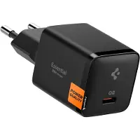 Spigen Essential 30W Wall Charger EE301EU, all black (30 W), Chargeur USB, Noir