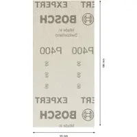 Bosch Accesorios Expert M480 93x186 Mm G400 Sandpaper 50 Units Clair