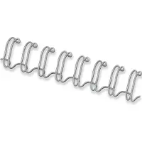 Fellowes Baguettes à relier en métal , format 8 mm, 100 p., pour perforelieuses à baguette métal 34 trous, argent, 100