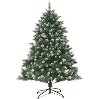 vidaXL Sapin de Noël artificiel avec 150 LED Vert 105 x 105 x 150 cm