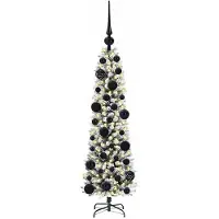vidaXL Sapin de Noël artificiel avec 150 LED Vert et blanc 120 cm