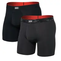 Saxx Multi-sport Mesh Brief Fly Boxers 2 Units Noir M Homme