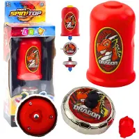 Leantoys Ensemble de lanceur de toupie Dragon à disque volant rouge