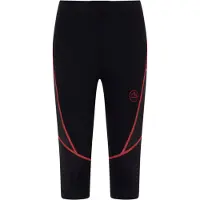 La Sportiva Triumph Tight 3/4 W, Course en montagne, Femme, Collant, K00P02 Noir/Hibiscus, XL -
