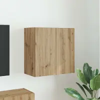 Prolenta Meuble TV mural exclusif - Dimensions : 59,5 x 31 x 60 cm - Fabriqué en bois stratifié imitation chêne