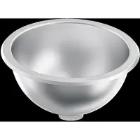Kwc Bassin rond , modèle RONDO, en acier inoxydable, dimensions 233 x 107 mm, avec système de vidange