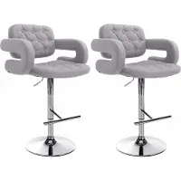 CLP lot de 2 tabourets de bar Dublin tissu