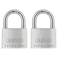 ABUS 64TI/40 Titalium Padlock, 23 mm, double pack
