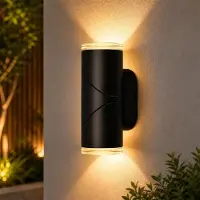 ZMH LED AppliqueMurale LampeExterieure 10W LuminaireFacade IP65 EclairageHautBas 3000K EclairageMurMaison Jardin Salon Balcon EclairageExterieur