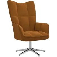 vidaXL Fauteuil relax marron velours