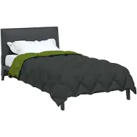 vidaXL Couverture d'hiver 140 x 220 cm, 450 g/m², vert et anthracite