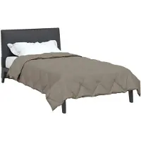 vidaXL Couette toutes saisons Gris clair 155 x 220 cm Microfibre