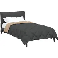 vidaXL Couverture d'hiver 135 x 220 cm, 450 g/m², anthracite et taupe