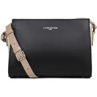 LANCASTER PARIS Sac à bandoulière 'Lancaster Sac trotteur Zippée S Smooth Noir - Nude Clair - Nude Foncé' noir