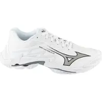 Mizuno Unisexe, Chaussure de salle, Wave Lightning Elite (38.5), Blanc