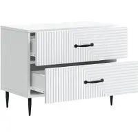 vidaXL Cabinet de chevet Blanc 62 x 34,5 x 47,5 cm Bois d'ingénierie