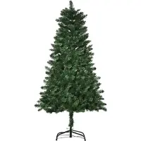 HOMCOM Sapin de Noël Artificiel 150H cm 454 Branches épines Imitation Nordmann Grand réalisme Vert