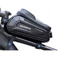 RockBros B68-1 Sacoche de vélo à cadre blindé avec pochette de téléphone 1,7L - Noir