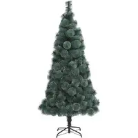 vidaXL Sapin de Noël artificiel avec support Vert 150 cm PET