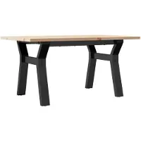 vidaXL Table basse piètement en Y 80x50x40cm pin massif et acier