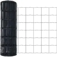vidaXL Clôture Euro, 0,6 x 50 mètres, fer revêtu de PVC, gris