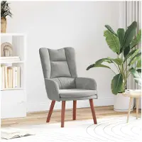 vidaXL fauteuil Gris clair 63 x 67 x 94 cm Velours