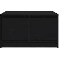 vidaXL Table basse avec tiroirs noir imitation chêne 70,5x70x40 cm