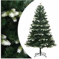 vidaXL Sapin de Noël artificiel à charnières avec neige floquée 240 cm