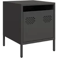 vidaXL Tables de chevet 2 pcs noir 35x39x43,5 cm acier
