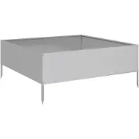 vidaXL Lit surélevé 100x100x25 cm Acier galvanisé
