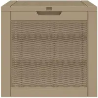 vidaXL Coffre de jardin brun clair 55,5x43x53 cm Polypropylène