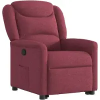 vidaXL Fauteuil relax avec releveur électrique Tissu rouge vin