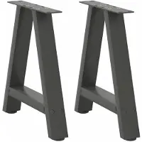 vidaXL Pieds de table basse en forme de A 2 pcs. Anthracite 38x(42-43) cm Acier