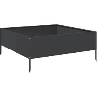 vidaXL Jardinière surélevée , noire, 100 x 100 x 41 cm, en acier