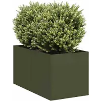 vidaXL Jardinière vert olive 40x80x40 cm acier laminé à froid