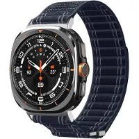 Spigen - WBF0 - Samsung Galaxy Watch Ultra 47mm - Navy (Nylon, Textile, Tissu), Sangles de montre, Bleu