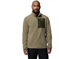 Columbia Jasper Ridge Pebbled Half Zip Fleece Vert M Homme