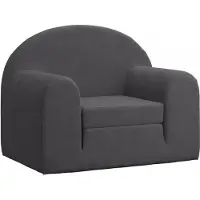 vidaXL Canapé-lit pour enfants Anthracite Peluche douce