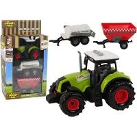 Lean Toys Ensemble de tracteurs agricoles + 2 machines agricoles, ensemble de camions agricoles