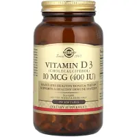 Solgar Vitamin D3 (cholcalcifrol) 10 mcg (400 UI) 250 softgels - Aide maintenir des os et des dents sains - Support du systme immunitaire -